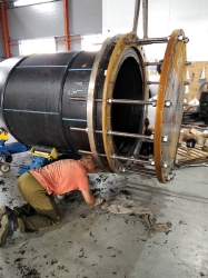 Отвод-гаситель 90гр. сварной ПЭ100 1400 SDR26