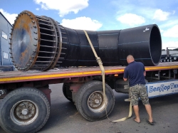 Отвод-гаситель 90гр. сварной ПЭ100 1400 SDR26